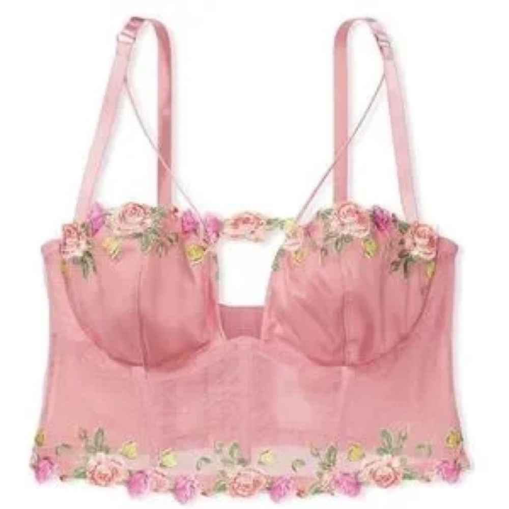 Nwt Victoria's Secret Pink Floral Lace Bralette
